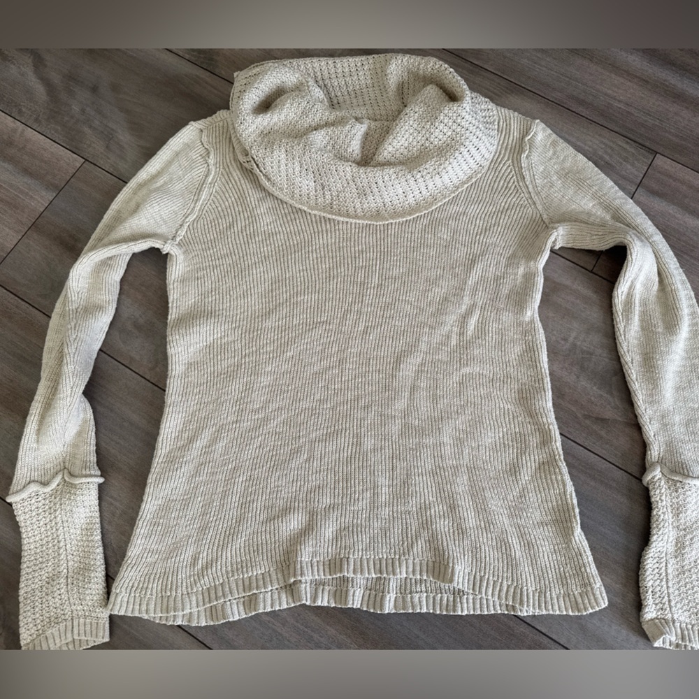 Michael Stars Cream Cotton Turtleneck Sweater Women’s Medium